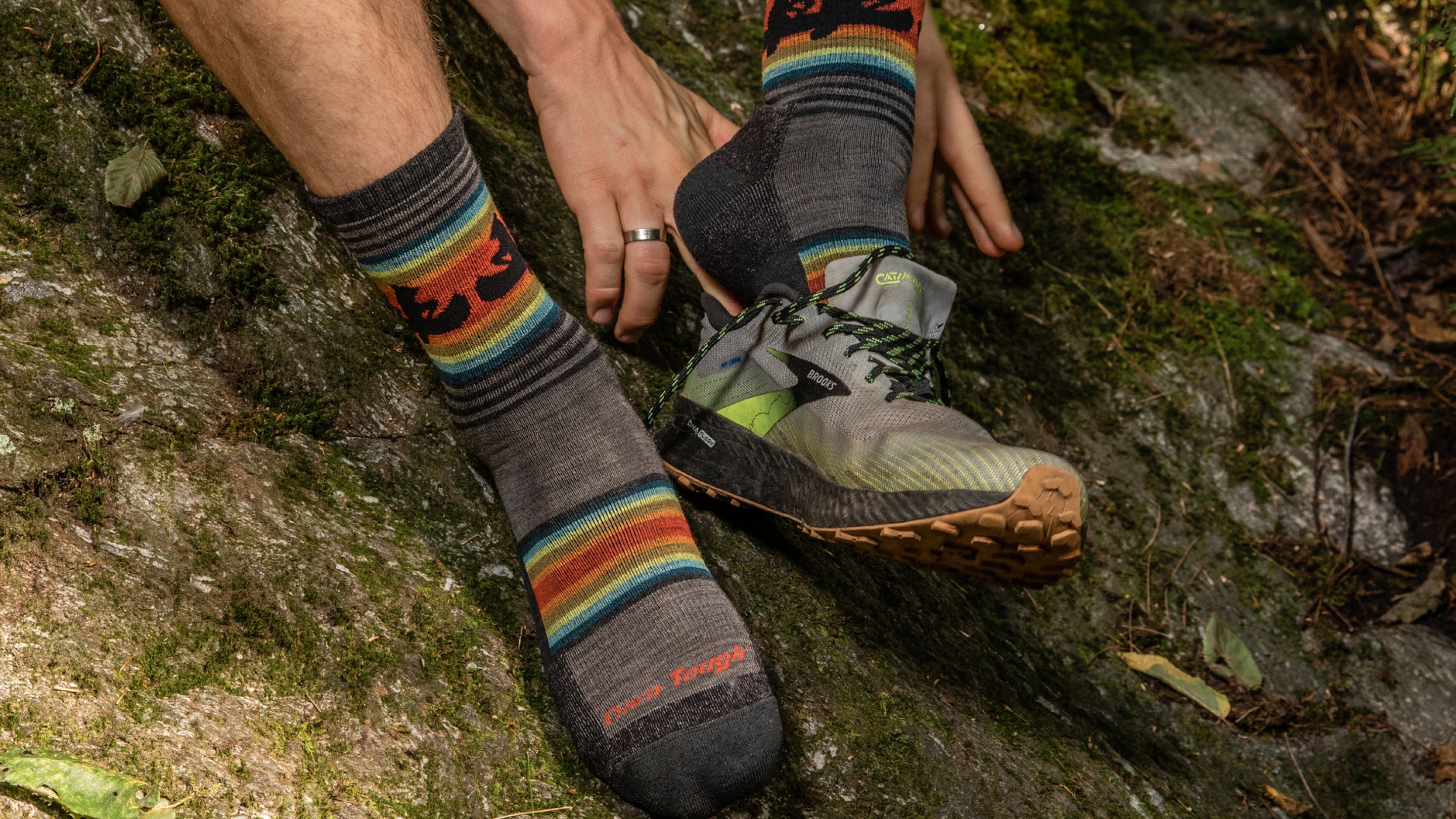 Smartwool Men's Half Cushion Hike Crew Socks Multicolor Striped