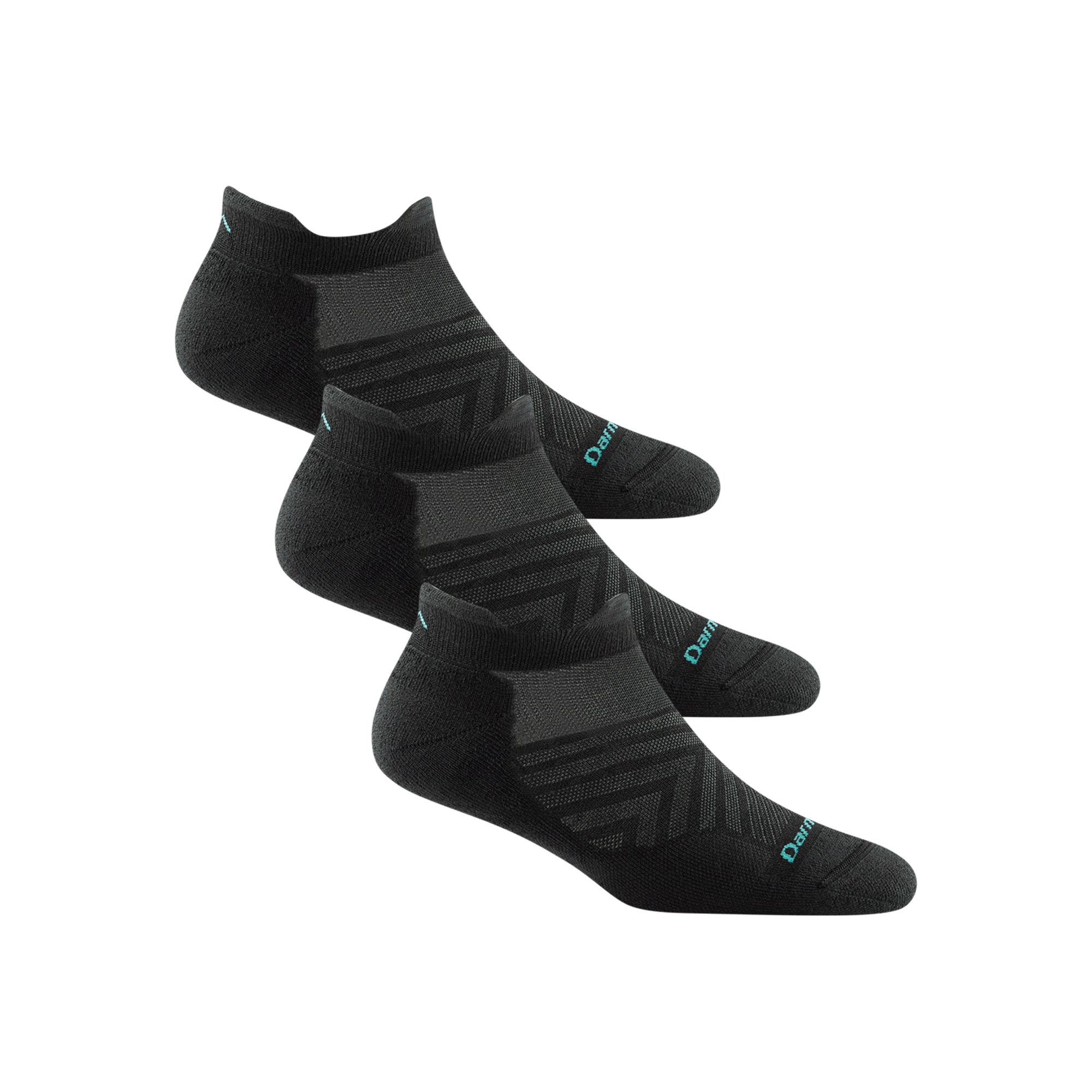 Three pairs of the 1047 Ultra-lightweight no show with cushion in black