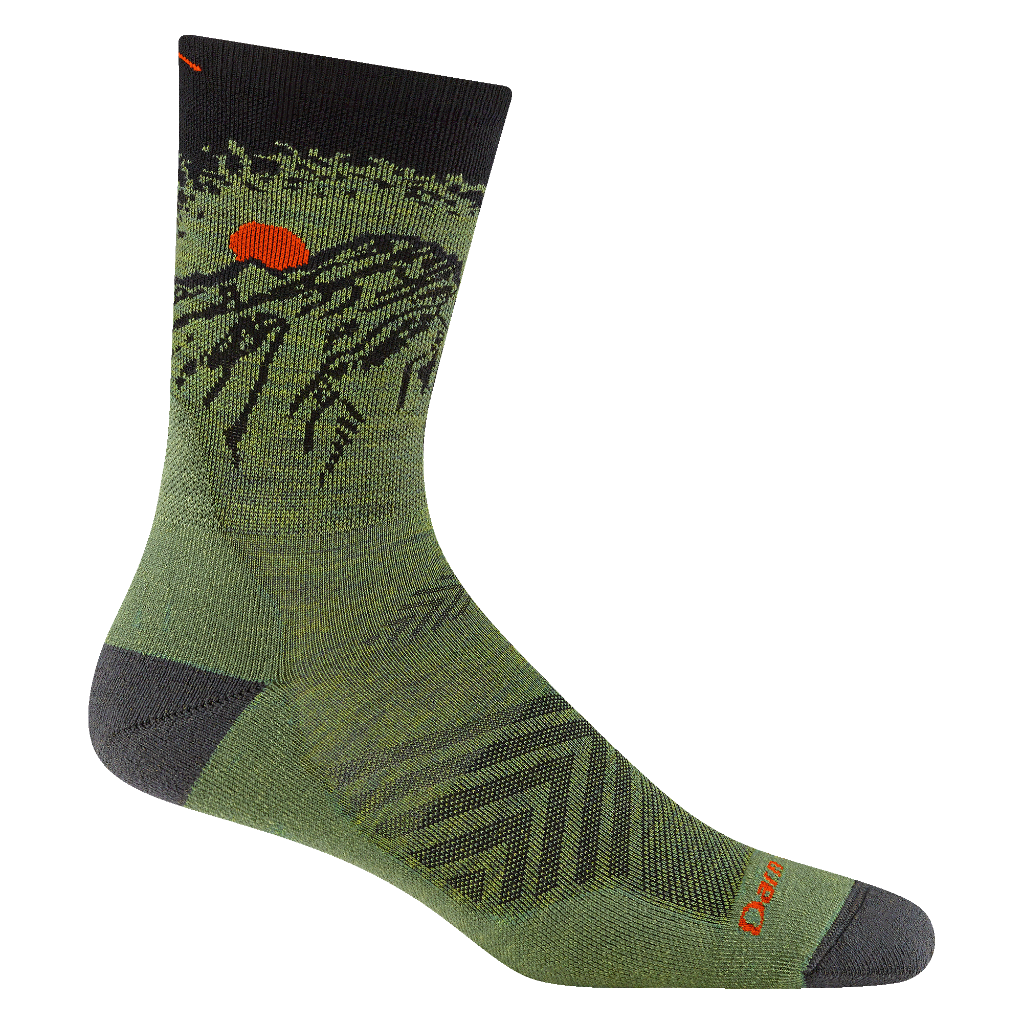 Darn Tough Men's Vert Micro Crew Ultra-Lightweight Running Sock Lichen / M Darn Tough Men's Vert Micro Crew Ultra-Lightweight Running Sock Lichen / M