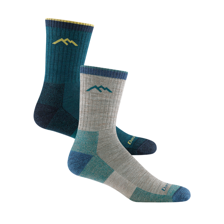 Bundle shot of 1466 sock in Rye and Dark Teal colorways