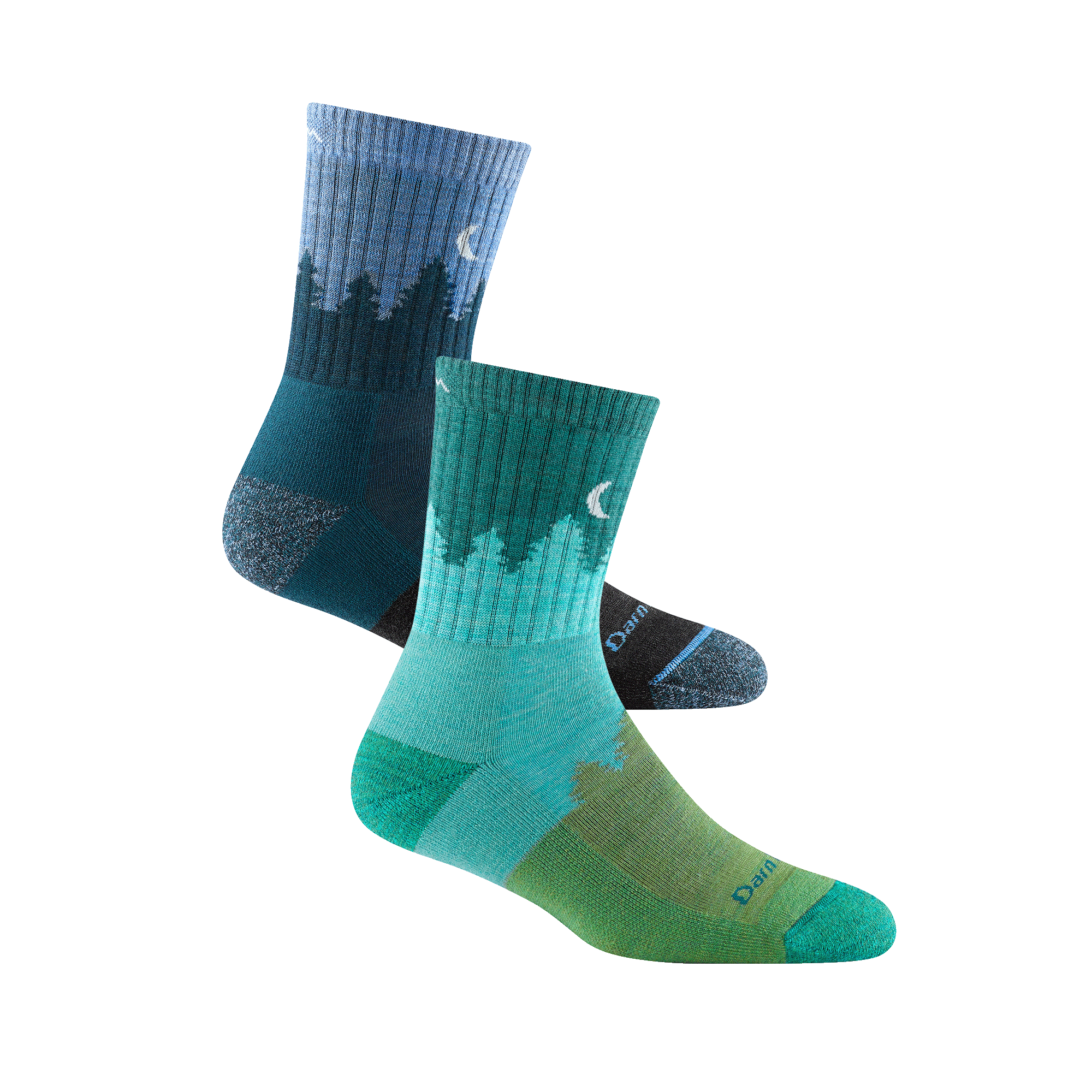 Bundle image of the 1971 treeline Micro crew in aqua and blue