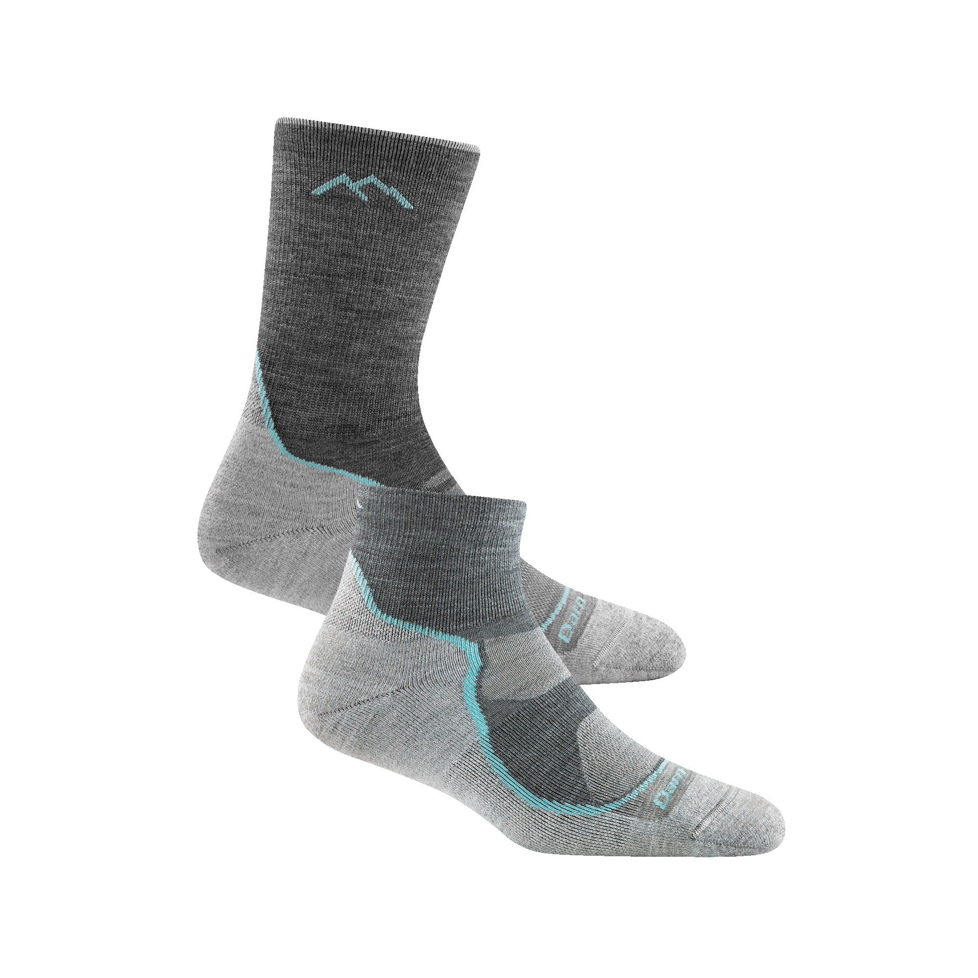 Darn Tough Women's Light Hiker Quarter Socks - Slate, Size Regular, Merino Wool