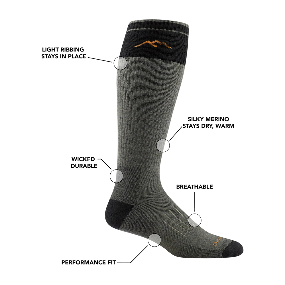 2013 Hunt OTC features, light ribbing that stays in place, and breathable durable merino wool with performance fit.