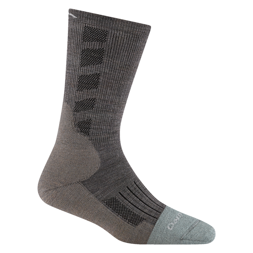2208 women emma claire work boot sock in shale featuring a seafoam full cushion toe and gray body