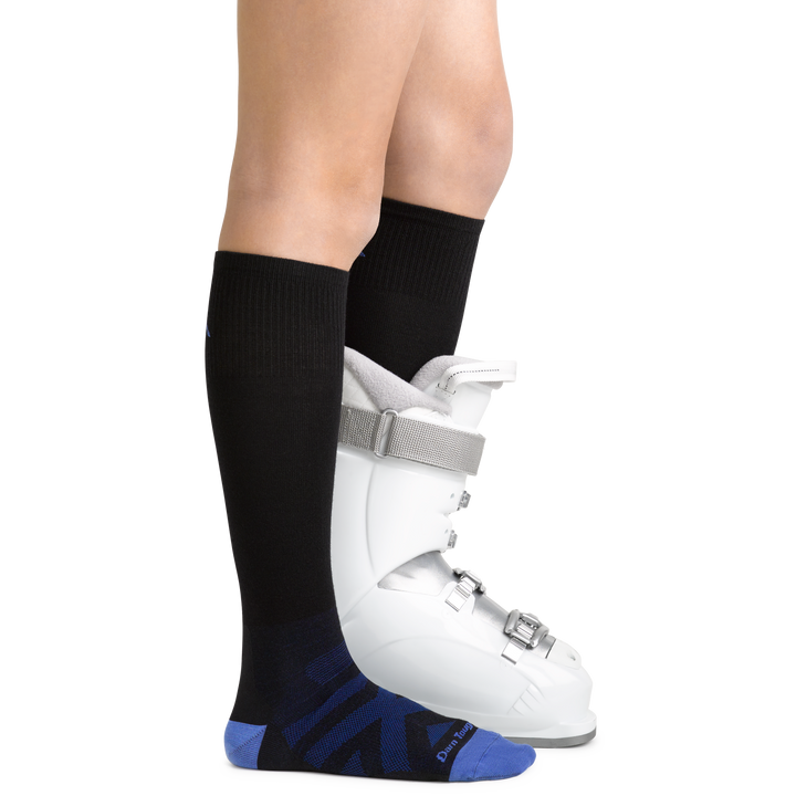 RFL Jr. Kids' Snowboard and Ski Socks in Black in ski boot