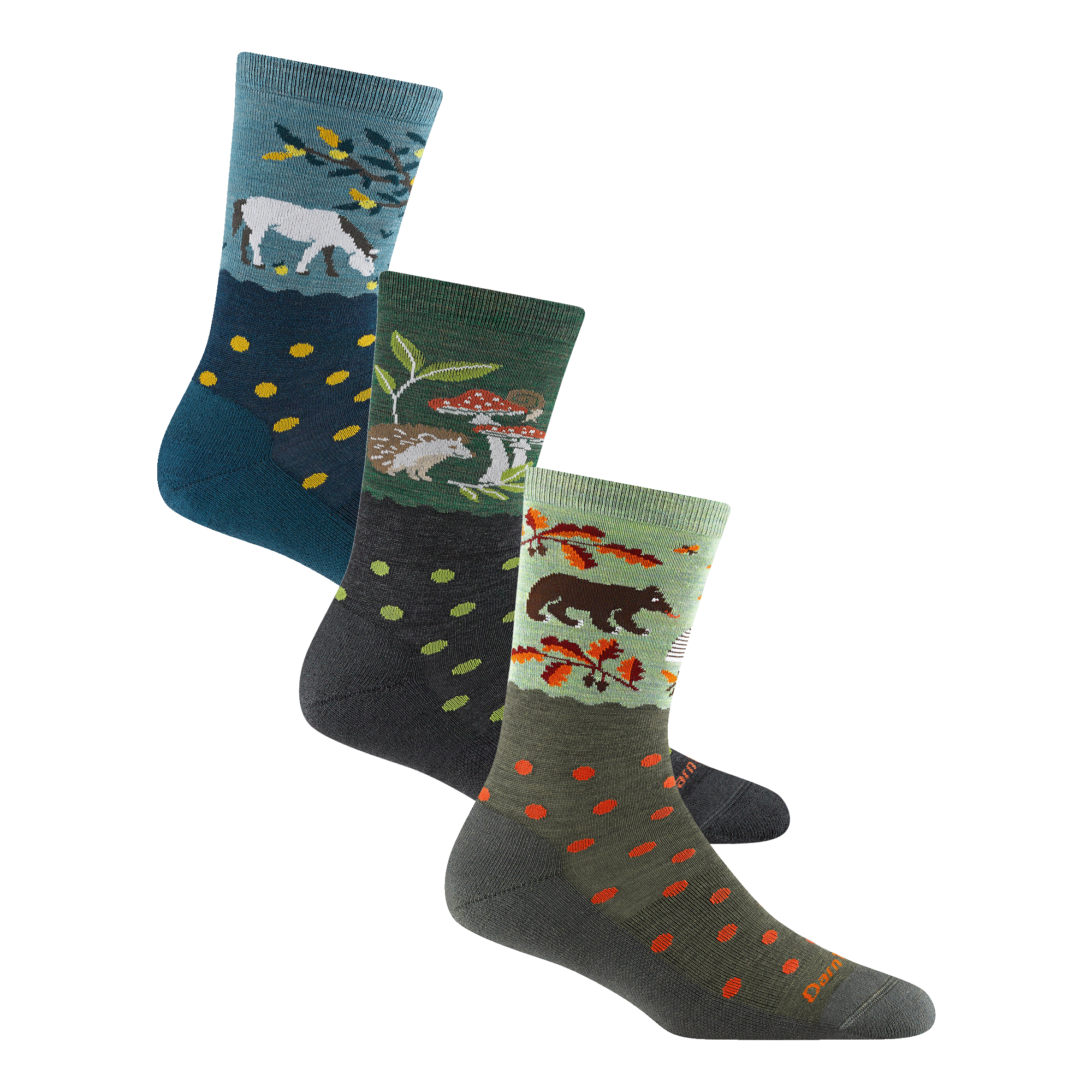 Bundle Image of the 6105 Wild life crew in Dark Teal ,Hedgehog moss, and forest