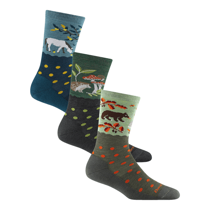 Bundle Image of the 6105 Wild life crew in Dark Teal ,Hedgehog moss, and forest