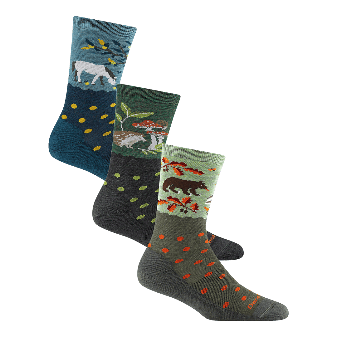 Bundle Image of the 6105 Wild life crew in Dark Teal ,Hedgehog moss, and forest