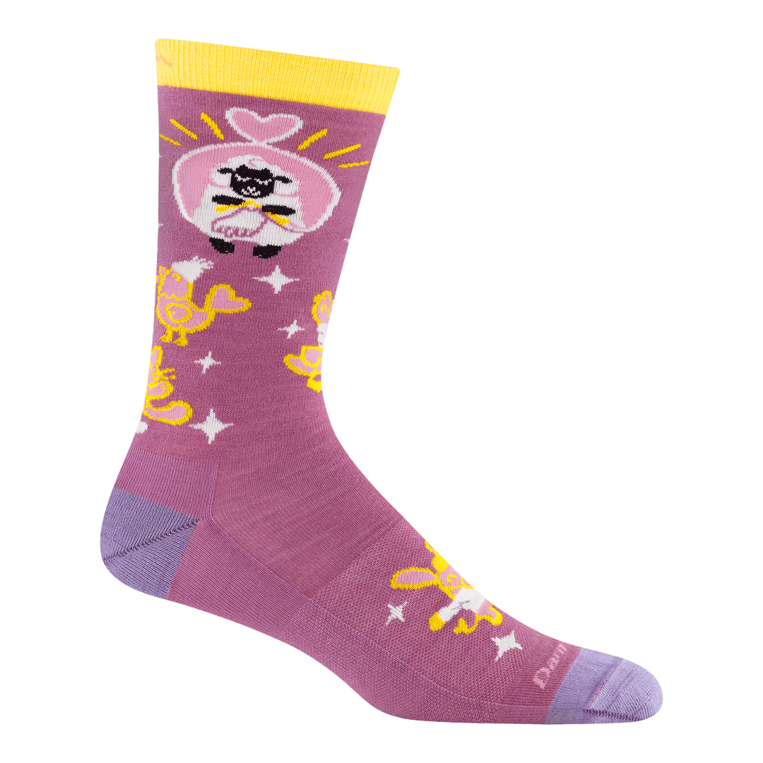 6220 Violet Sheep Knitting on the top of the leg with Chicken in a hat down the leg