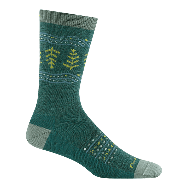 6221 Grain or shine in teal colorway featuring a teal body with wheat grain on the leg and hearts with yellow logo and design on forefoot