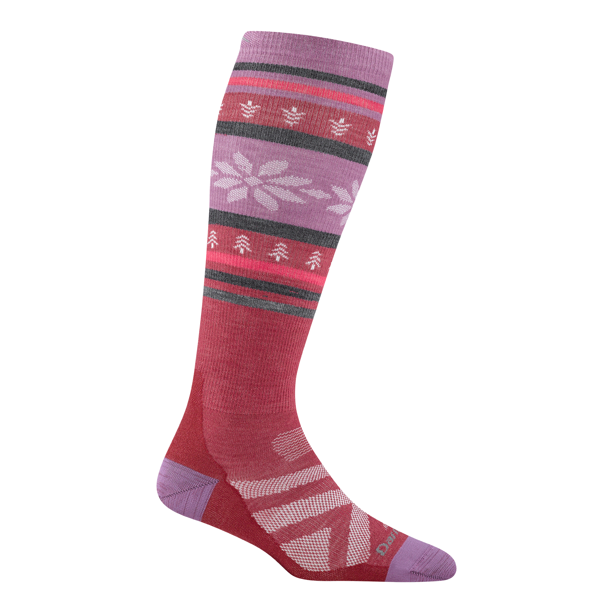 amazon men's burton performance midweight snowboard sock Darn Tough Socks Women's 8021 Alpine OTC Lightweight Cranberry / L