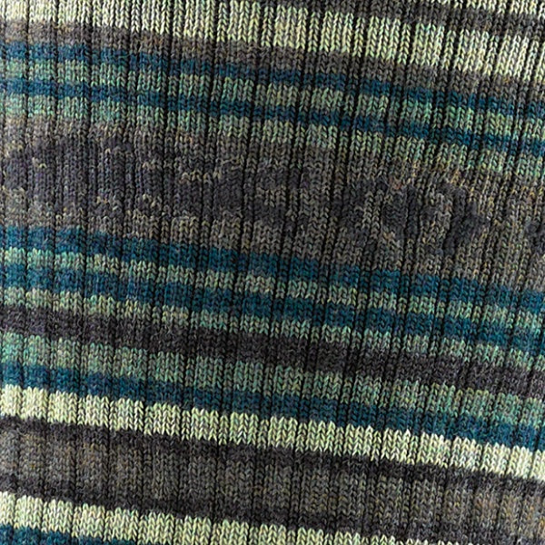 Closeup look at the knit design of one of our striped socks for everyday and business casual