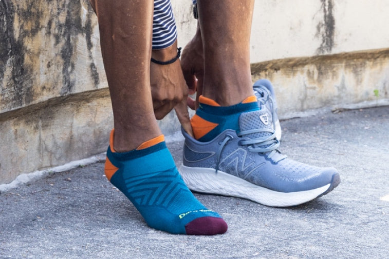 Shop Men's Best Selling Socks - Running feet in blue men's running socks