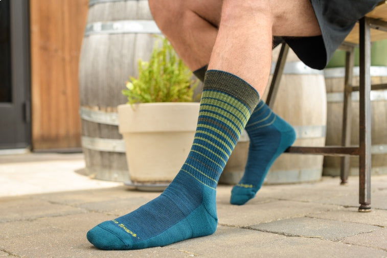 Shop Men's Lifestyle Socks - feet wearing blue men's dress socks