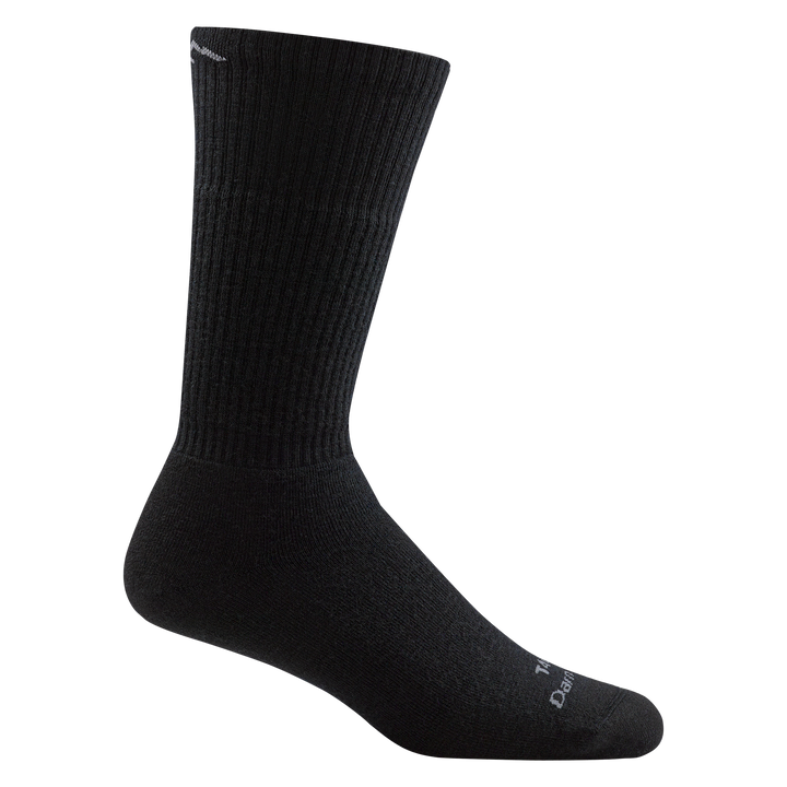 T4022 unisex boot midweight tactical sock in color black with white darn tough signature on forefoot