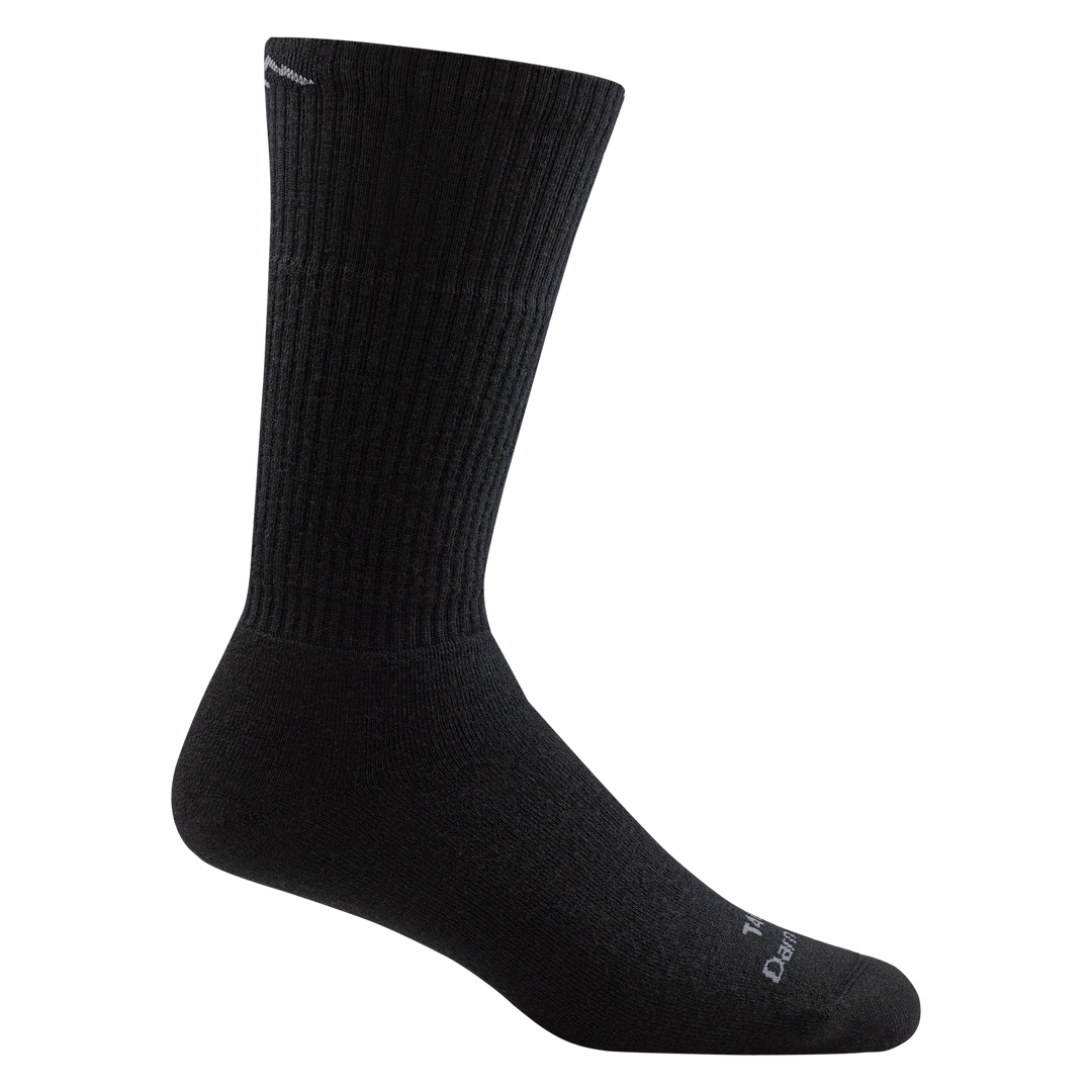 T4022 unisex boot midweight tactical sock in color black with white darn tough signature on forefoot