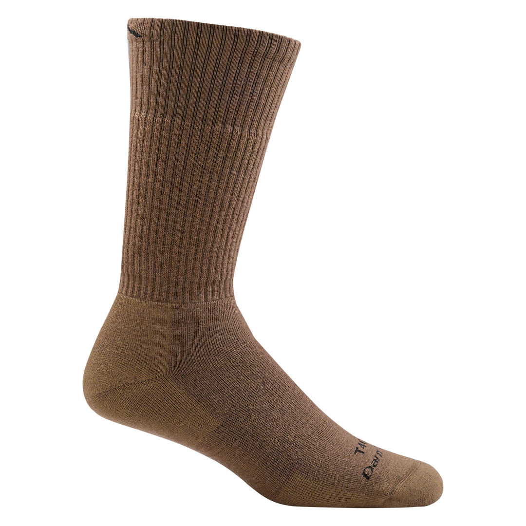 T4022 unisex boot midweight tactical sock in color coyote brown with black darn tough signature on forefoot