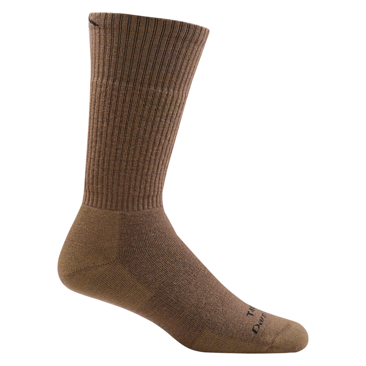 T4022 unisex boot midweight tactical sock in color coyote brown with black darn tough signature on forefoot