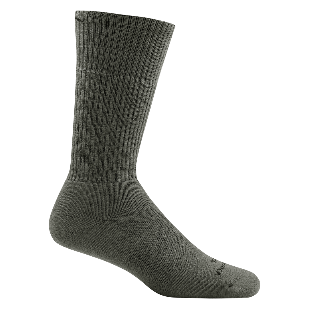 T4022 unisex boot midweight tactical sock in color foliage green with black darn tough signature on forefoot