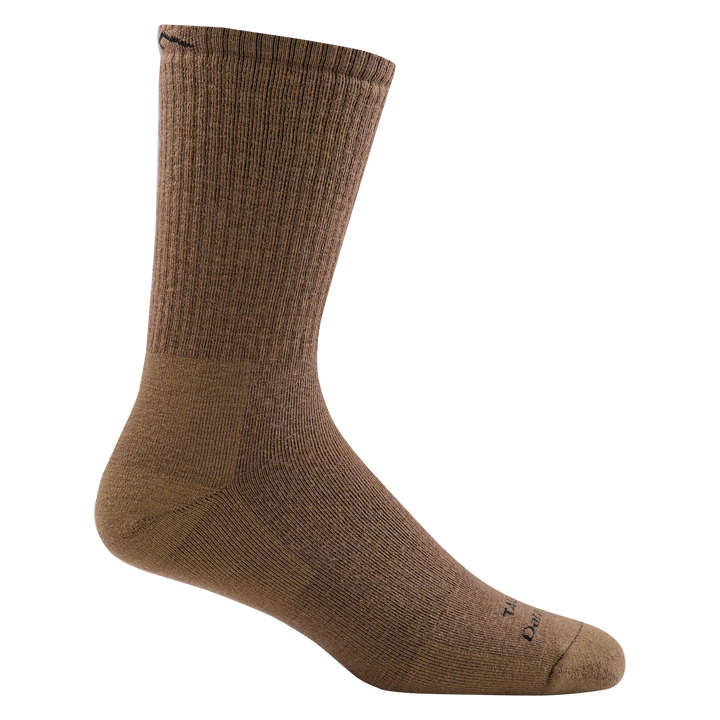 T4033 unisex boot heavyweight tactical sock in color coyote brown with black darn tough signature on forefoot