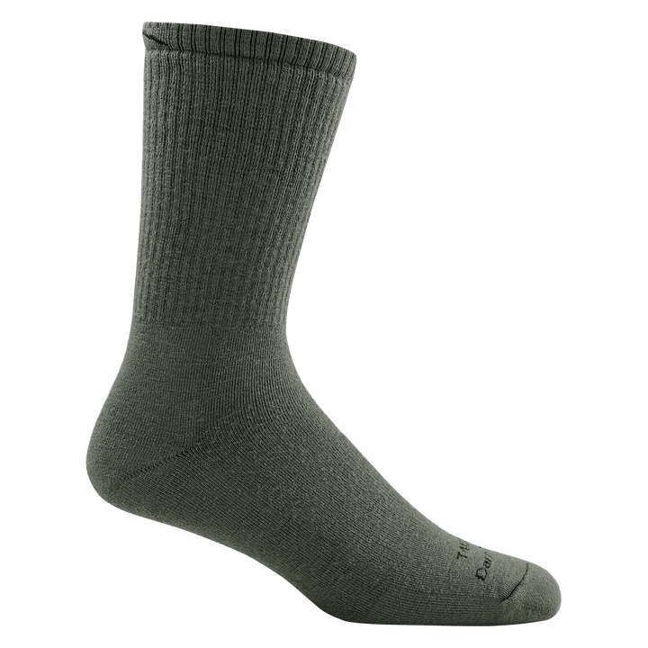 T4033 unisex boot heavyweight tactical sock in color foliage green with black darn tough signature on forefoot