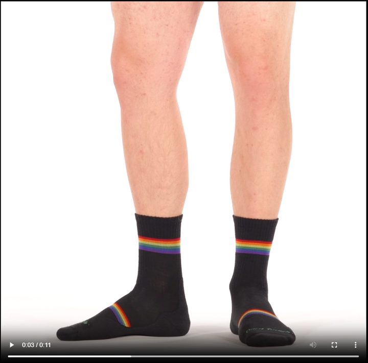 model walking in the 1119 Prism micro crew in black