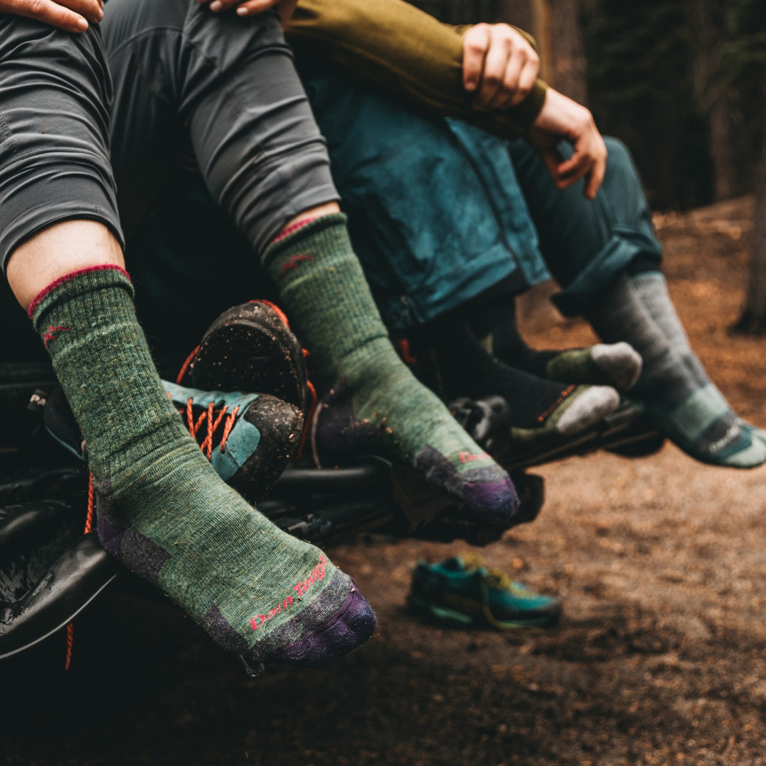 Person wearing merino wool socks, the best material for socks you should choose
