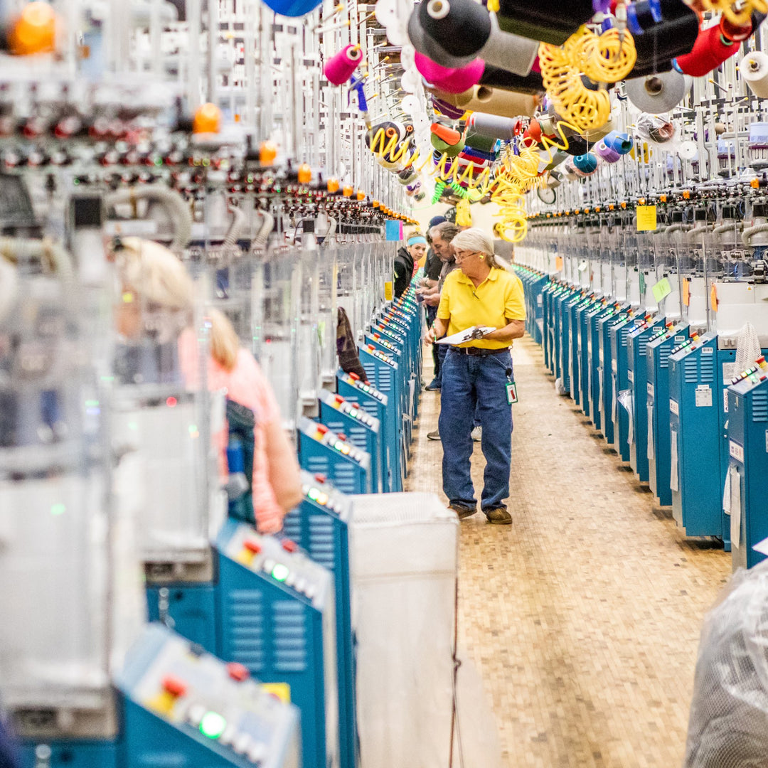 The people who make darn tough socks at the mill