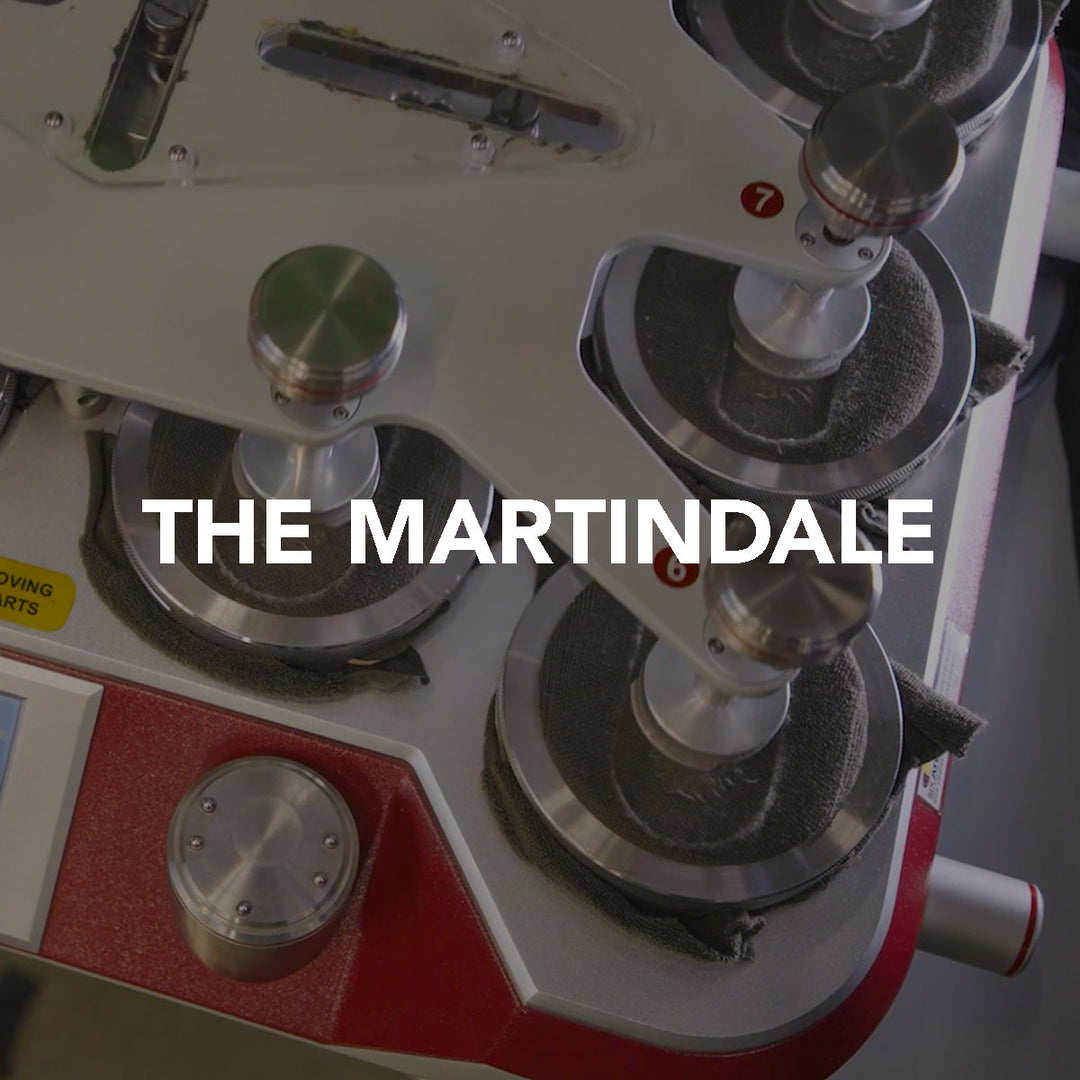 The Martindale - a closeup on the Martindale machine, which tests sock durability at Darn Tough