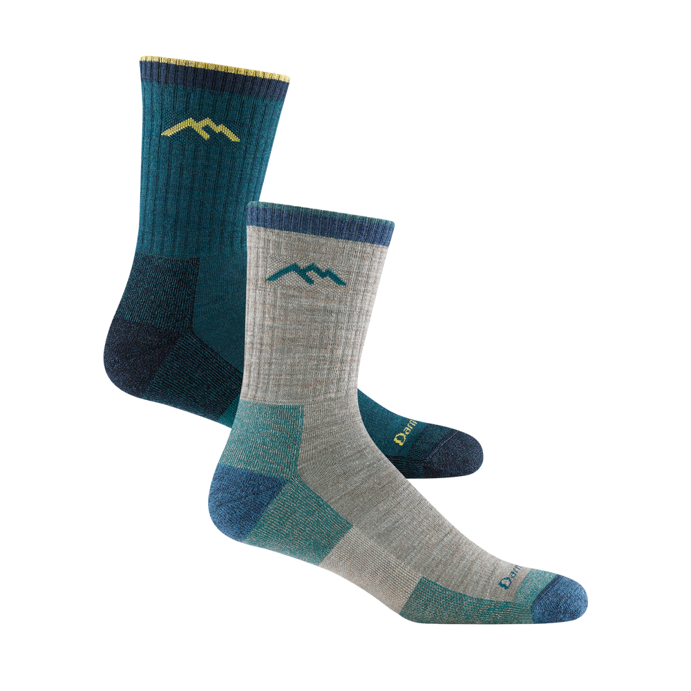 Bundle shot of 1466 sock in Rye and Dark Teal colorways