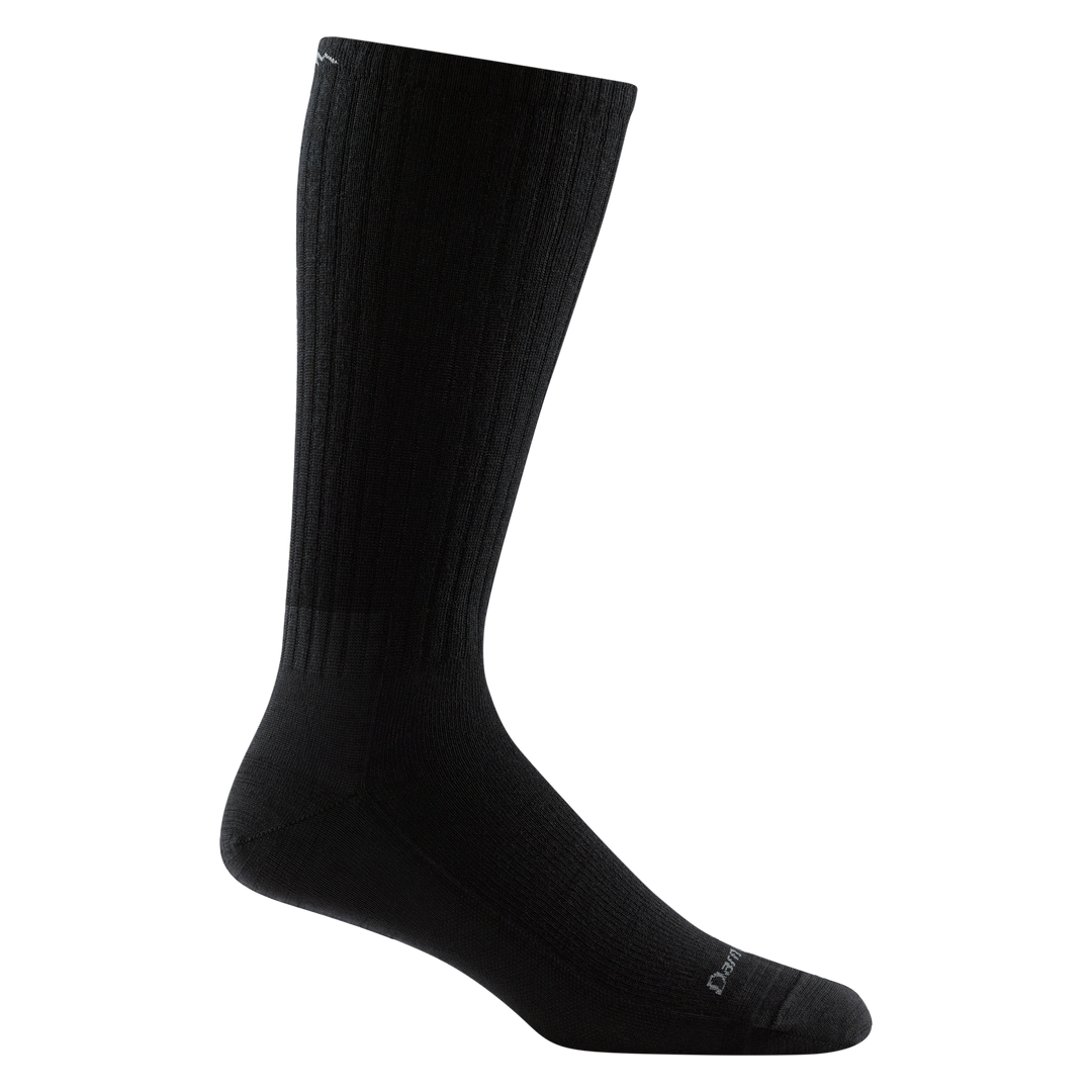 1474 men's the standard mid-calf lifestyle sock in color black with white darn tough signature on forefoot