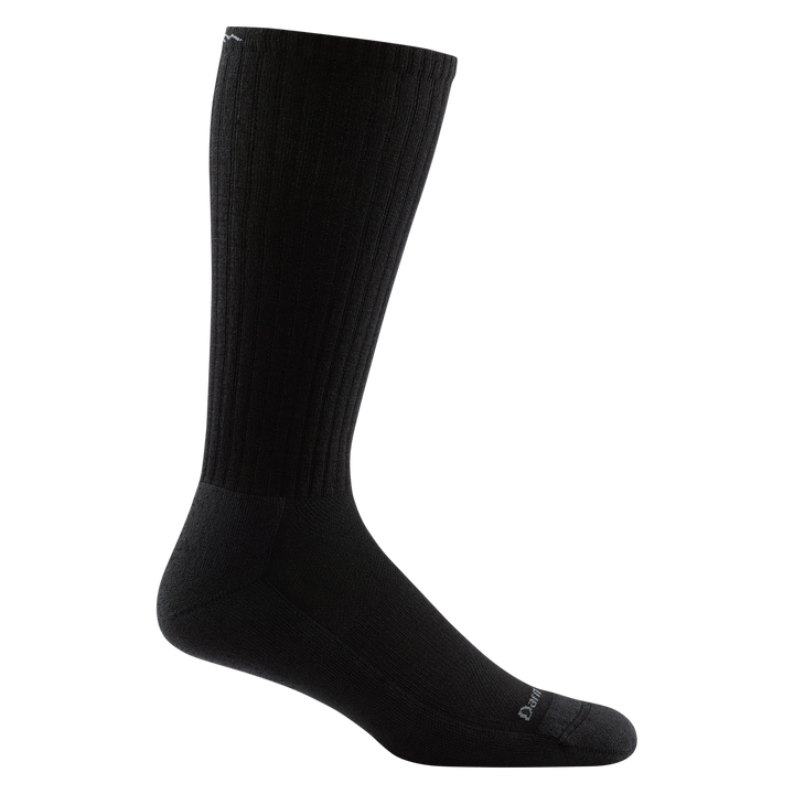 1480 men's the standard mid-calf lifestyle sock in color black with white darn tough signature on forefoot