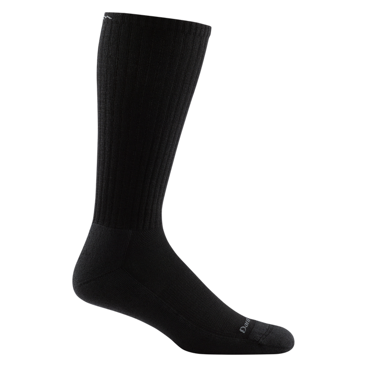 1480 men's the standard mid-calf lifestyle sock in color black with white darn tough signature on forefoot