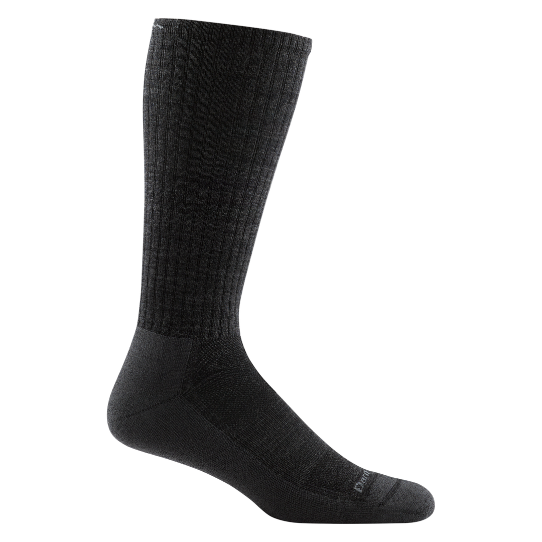 1480 men's the standard mid-calf lifestyle sock in color charcoal with white darn tough signature on forefoot
