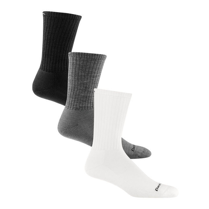 Bundle image of three standard cushion crew in Black Gray and White