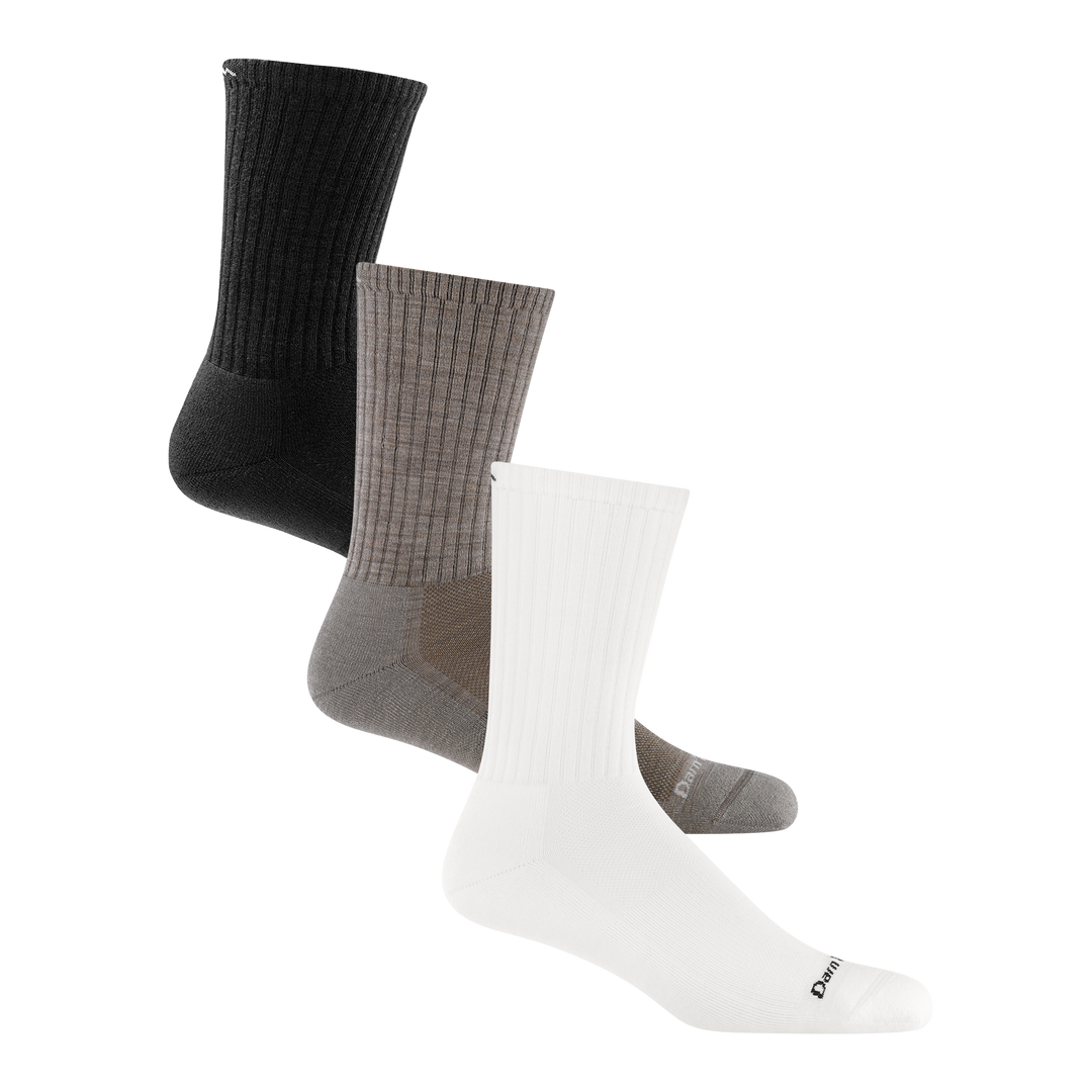 Bundle image of three standard cushion crew in Black Rye and White