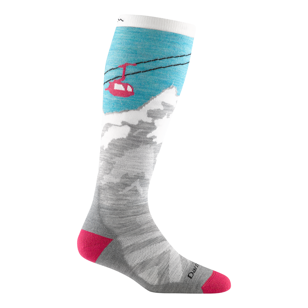 Darn Tough Women's Yeti Over-the-Calf Midweight Cushion-Medium Aqua