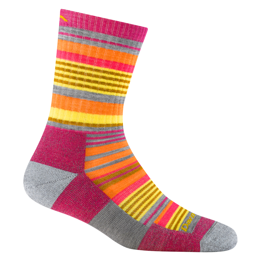 1920 Light gray Sierra Stripe with a pink and yellow stripe body with gray heel/toe accent 