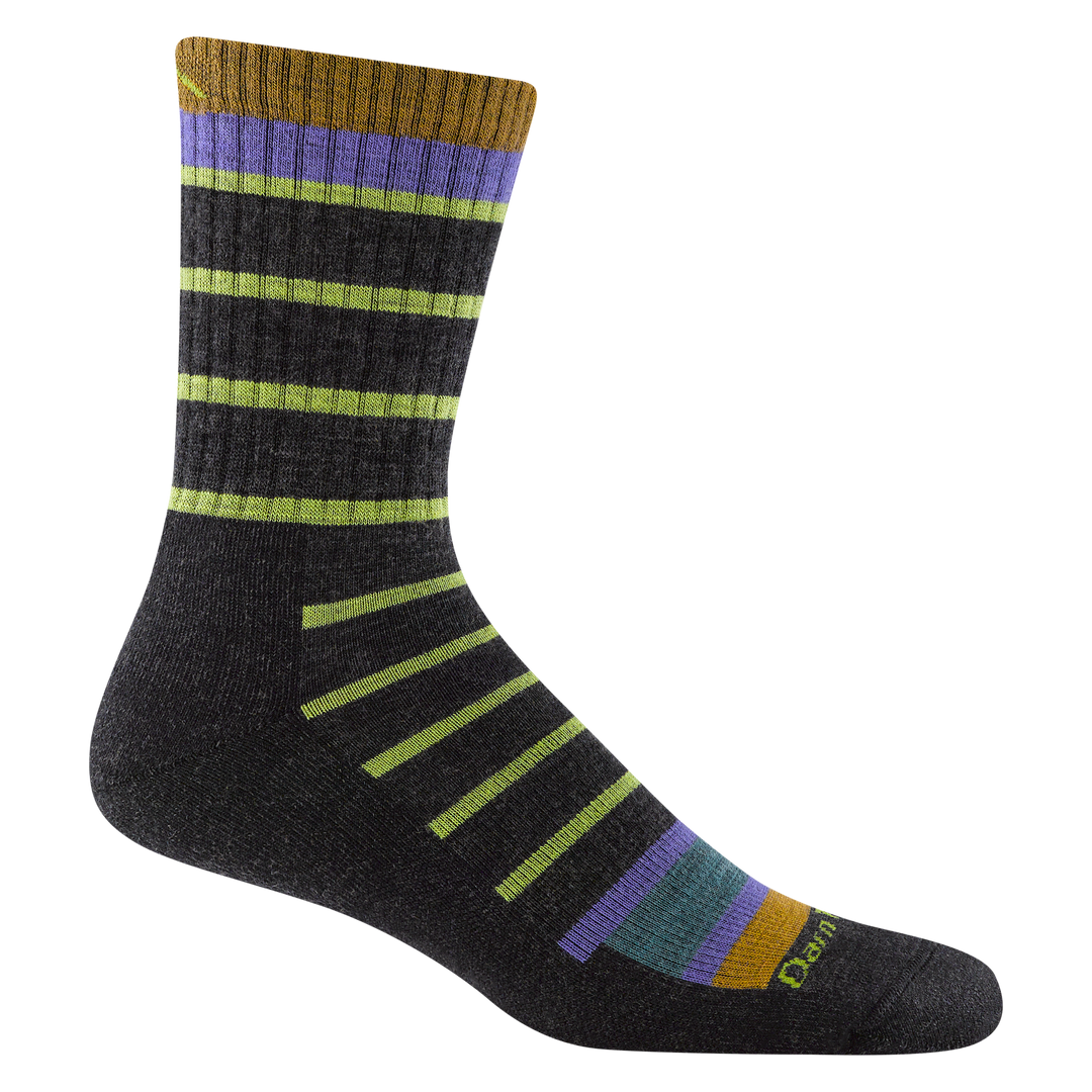 1925 via ferrata in charcoal with a charcoal base and yellow and purple stripes