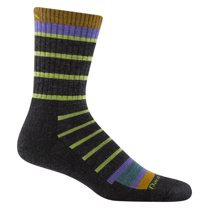 1925 via ferrata in charcoal with a charcoal base and yellow and purple stripes