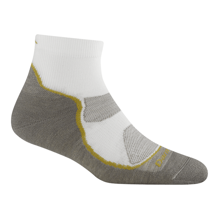 1987 women's light hiker quarter in oatmilk featuring a taupe bottom/heel and white top of foot and ankle 