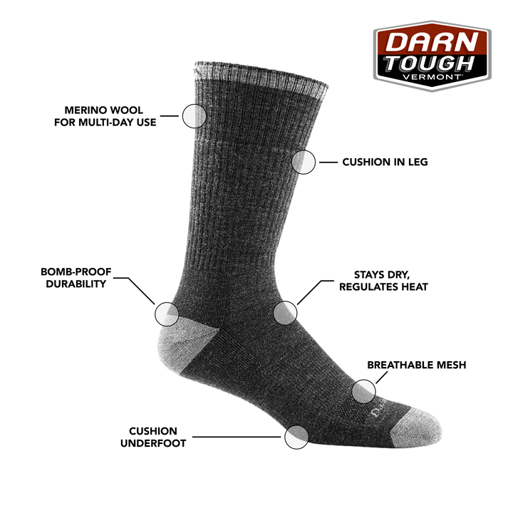 Men's John Henry Boot sock features graphic, highlighting the new breathability mesh window above the toes.