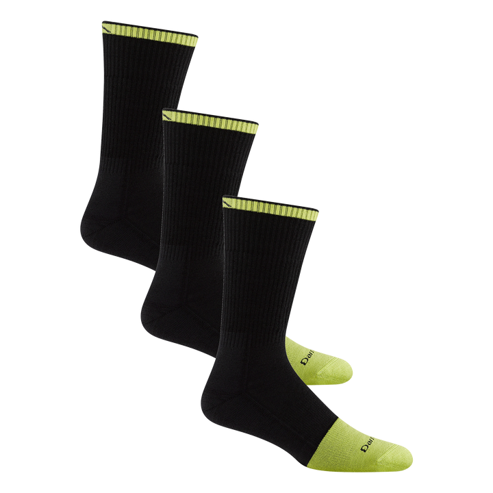Bundle image of 3 men's steely work boot in limited edition color carbon with safety yellow toe and cuff