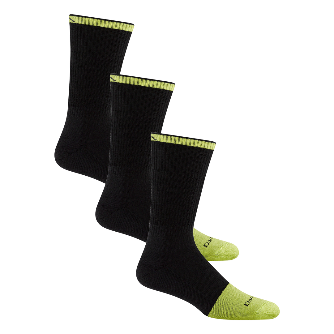 Bundle image of 3 men's steely work boot in limited edition color carbon with safety yellow toe and cuff