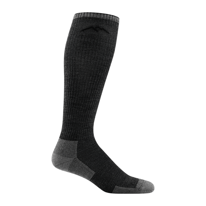 2008 men's westerner over-the-calf work sock in color charcoal gray with light gray toe/heel accents