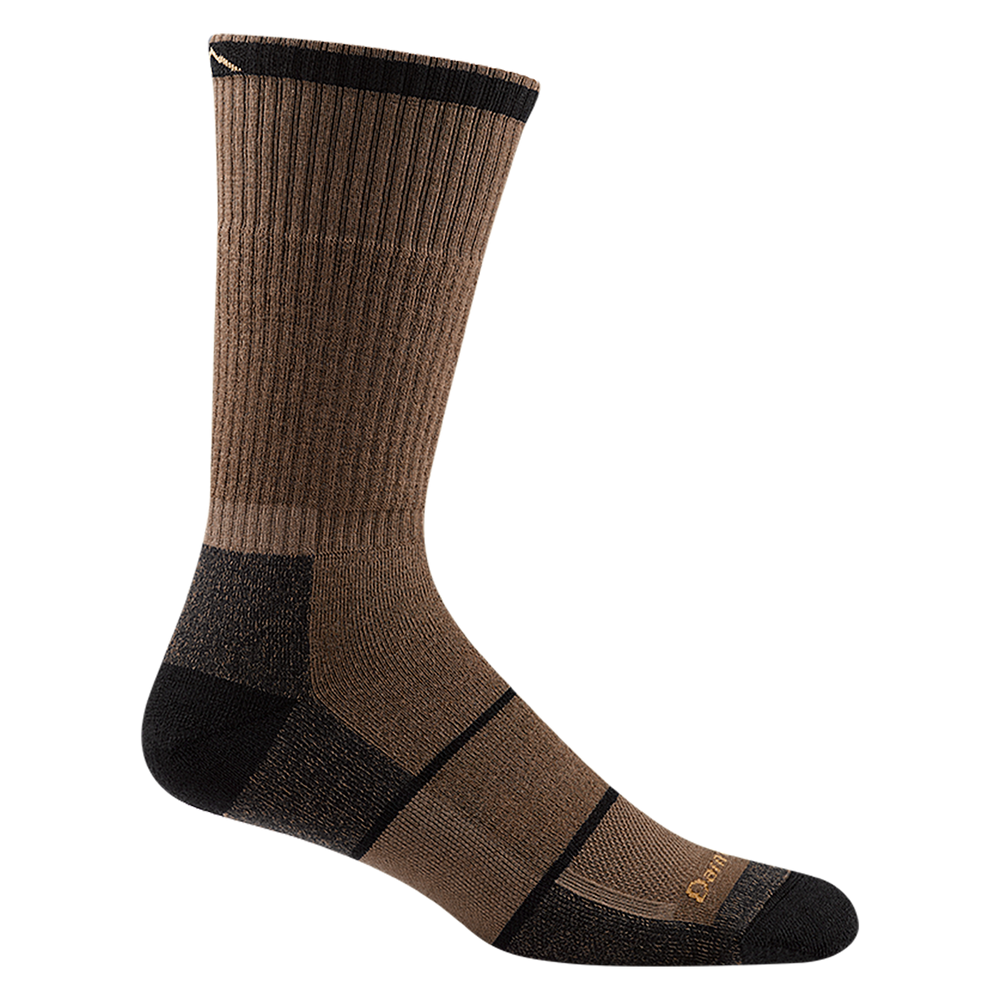 2009 men's william jarvis boot work sock in color timber brown with black accents and two black stripes on forefoot