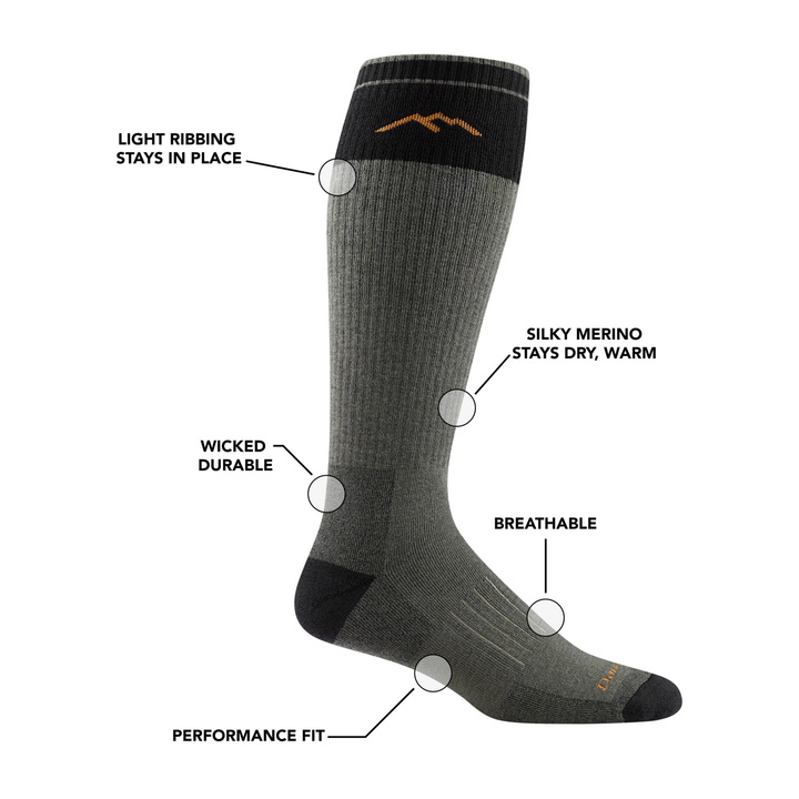 2013 Hunt OTC features, light ribbing that stays in place, and breathable durable merino wool with performance fit.