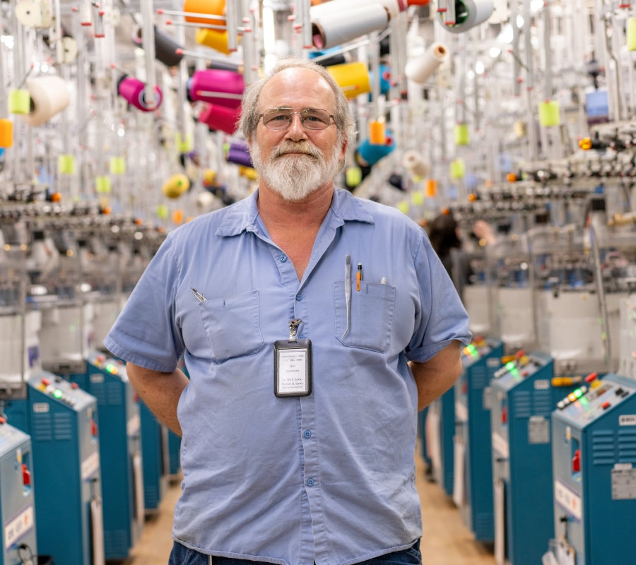 Jimmy at the Mill, where he's worked for 41 years