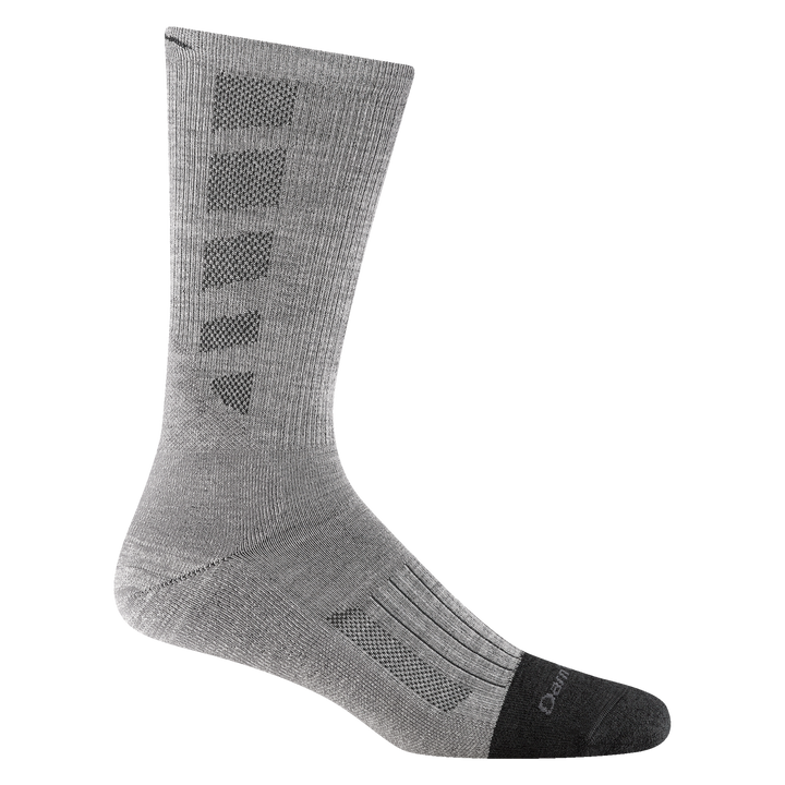 2209 Stanley K work boot sock in ash featuring a black full cushion toe with gray body