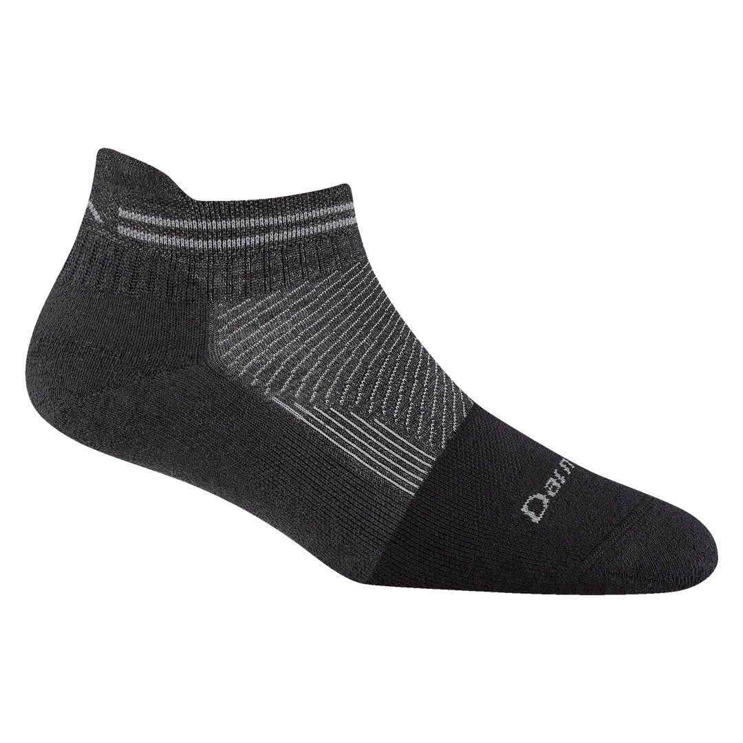 2210 Womens Steely no show tab work sock in gravel featuring black full cushion toe with dark gray body